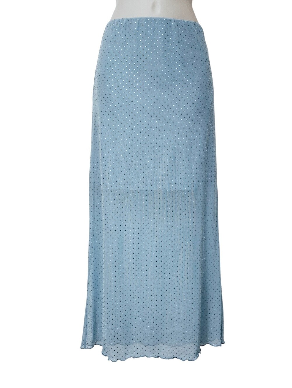 Noisy May Elegant Blue Studed Maxi Stretch Skirt size M - Picture 5 of 10